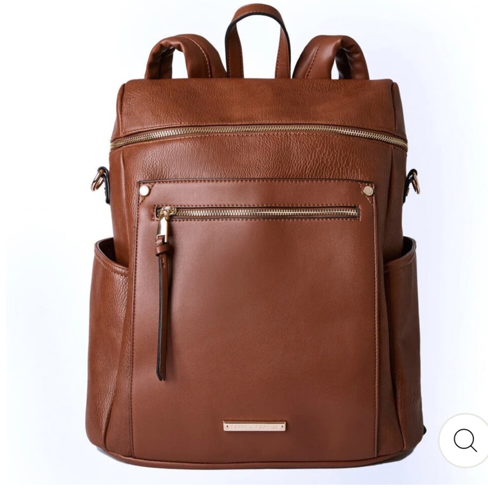 Poppy & Peonies Chestnut Women's “Commuter” Backpack